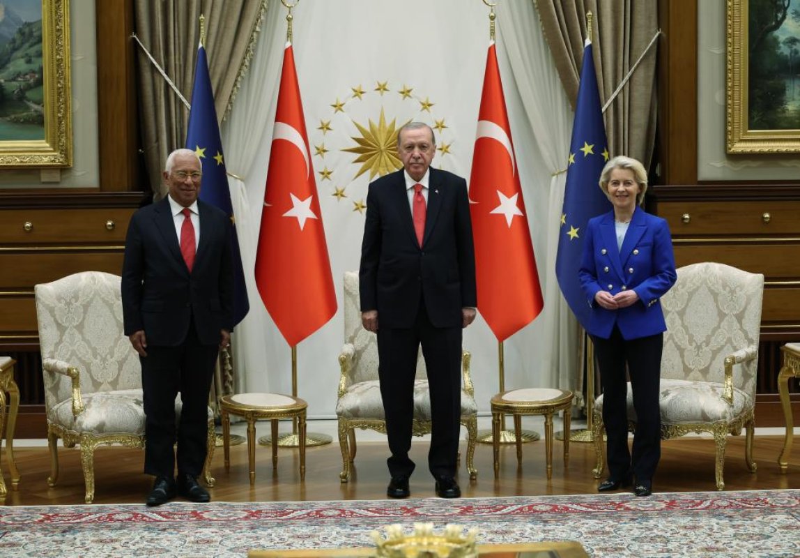 Cumhurbaşkanı Erdoğan, AB Komisyonu Başkanı Leyen ve AB Konseyi Başkanı Costa'yı kabul etti