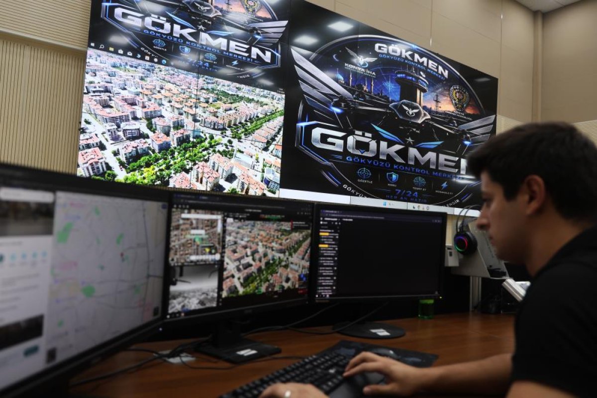 Konya'da güvenlik gökyüzüne taşındı, yapay zeka destekli "GÖKMEN" 7/24 görevde