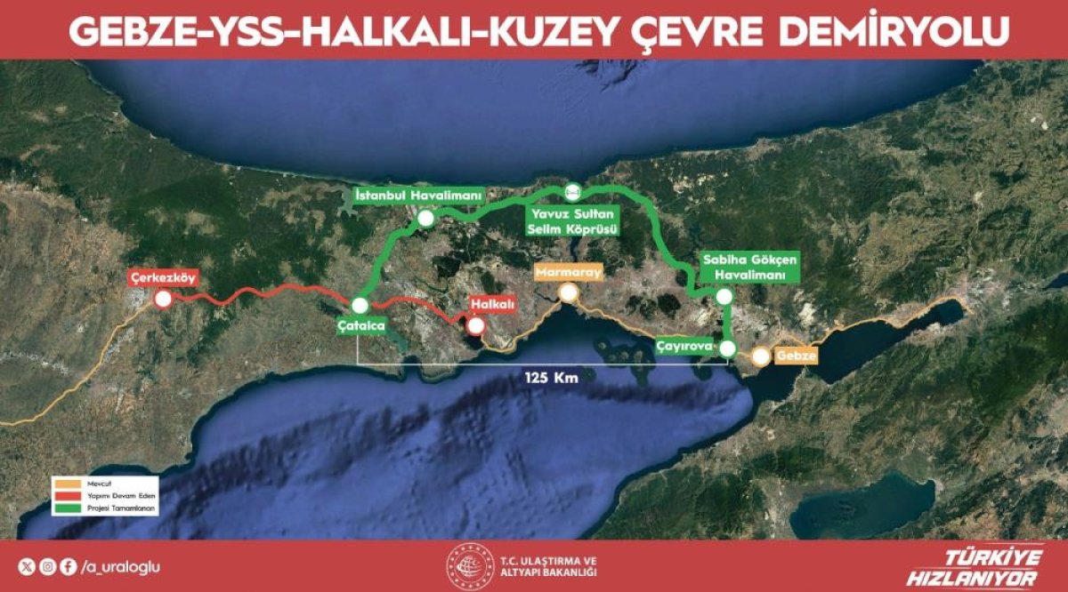Bakan Uraloğlu: (İstanbul Kuzey Demir Yolu Geçişi Projesi) "Hattın tamamlanmasıyla yılda 33 milyon yolcu ve 30 milyon ton yük taşınacağını öngörüyoruz"