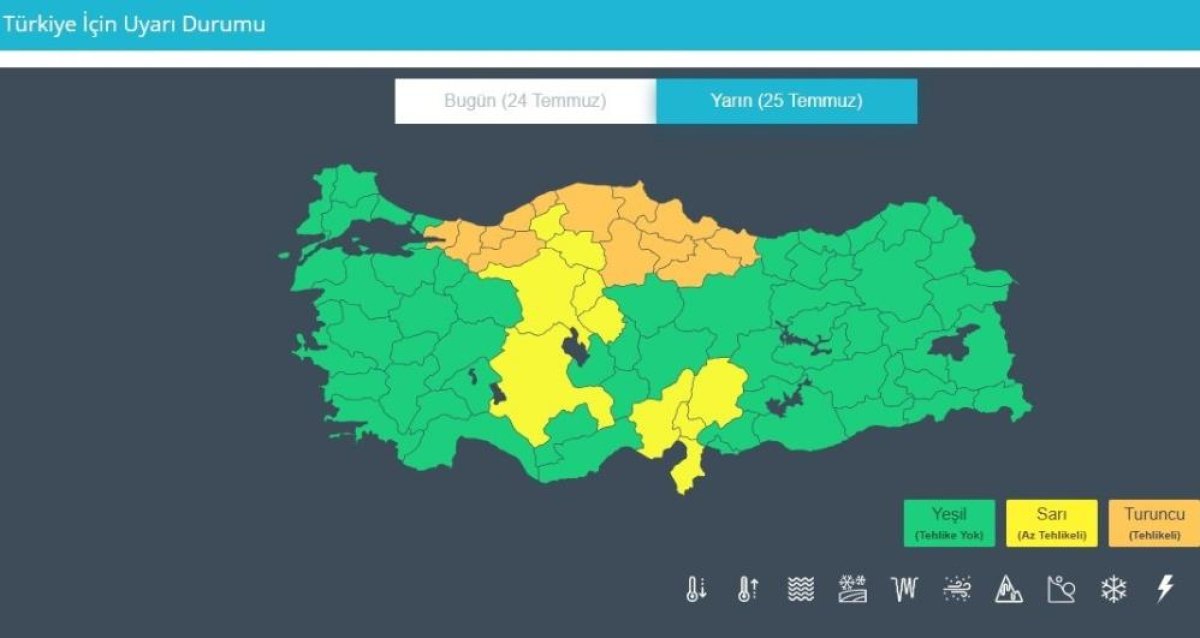 MGM'den turuncu kodlu uyarı: "Çok kuvvetli ve şiddetli yağış bekleniyor"