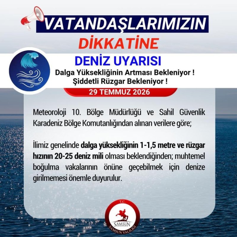 Karadeniz'de yüksek dalga uyarısı: "Denize girmeyin"