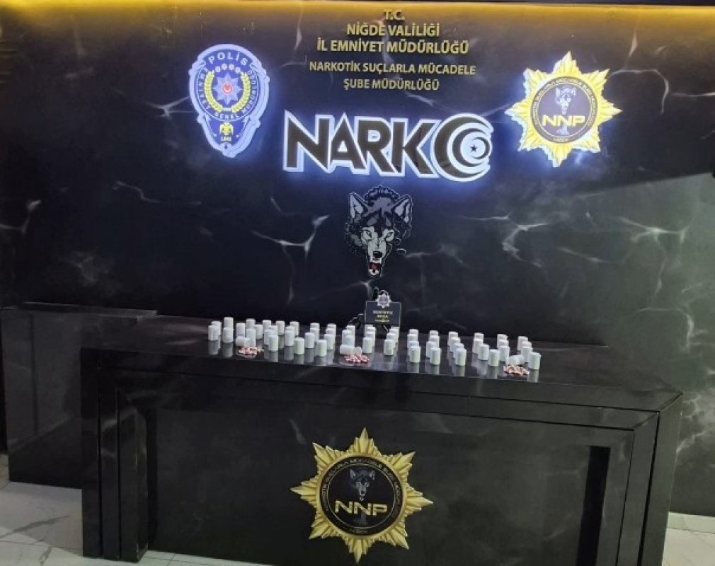 Niğde’de narkotik operasyonu: 3 bin 32 sentetik ecza ele geçirildi