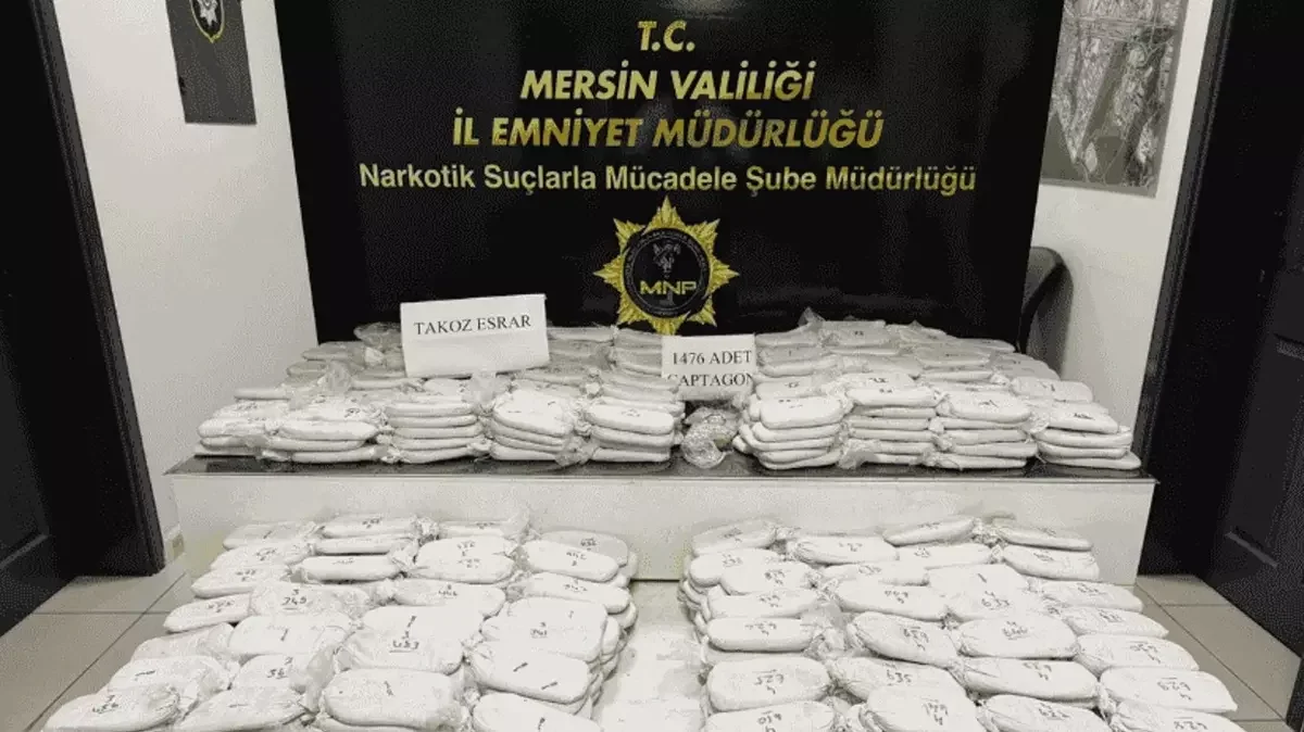 Mersin’de 184 Kilo 900 Gram Uyuşturucu Ele Geçirildi